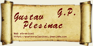 Gustav Plešinac vizit kartica